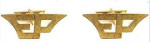 EP Manchette-knopen. (In goud, verguld en zilver)